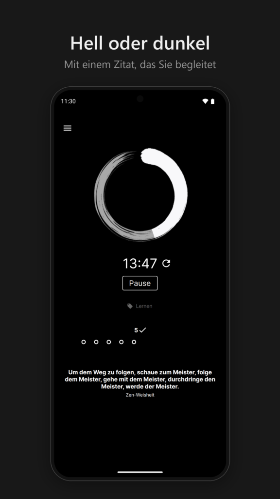 Zen Cycle im dunklen Design